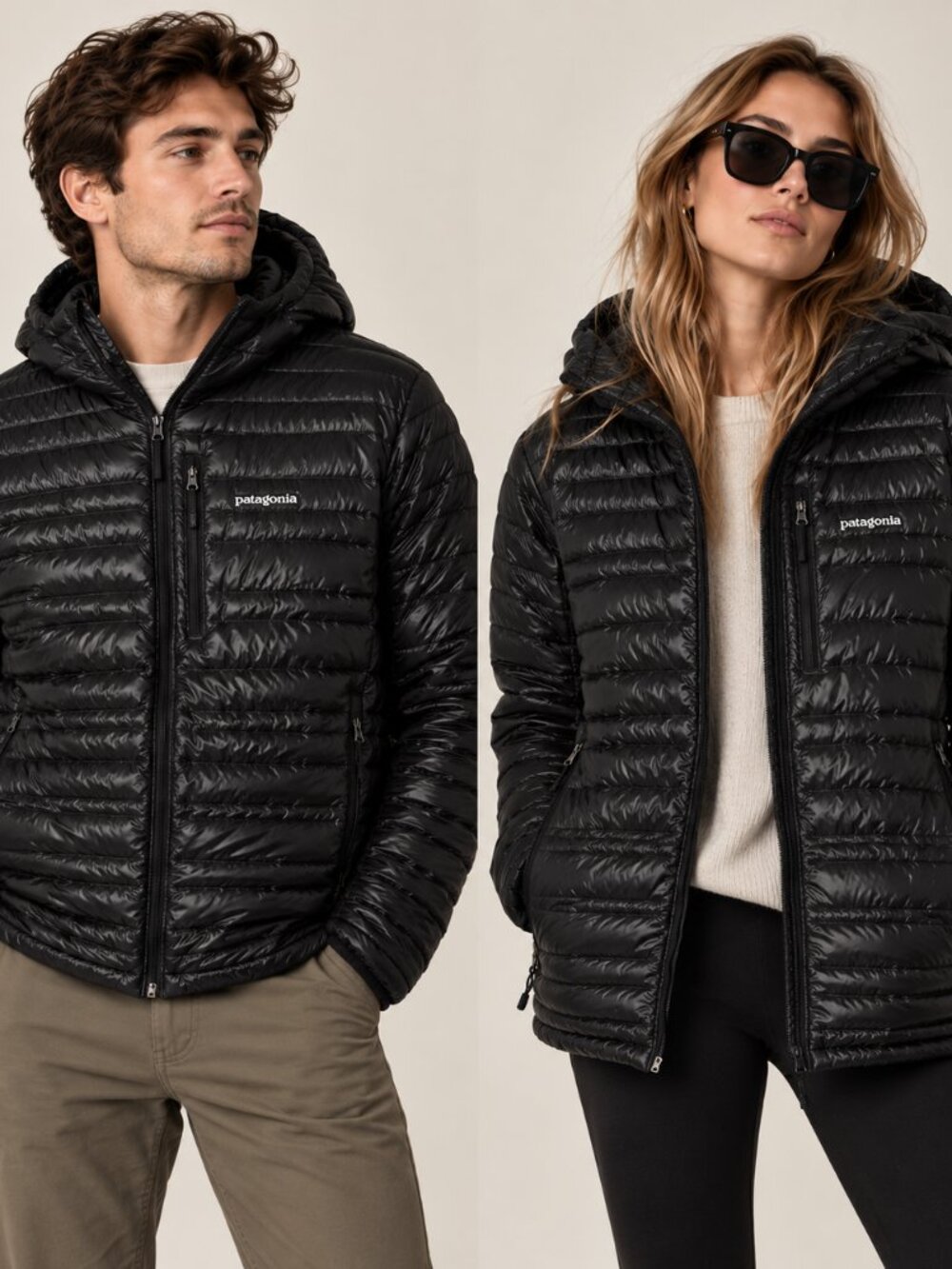 patagonia ultralight down hooded jacket black men’s m 800 fill